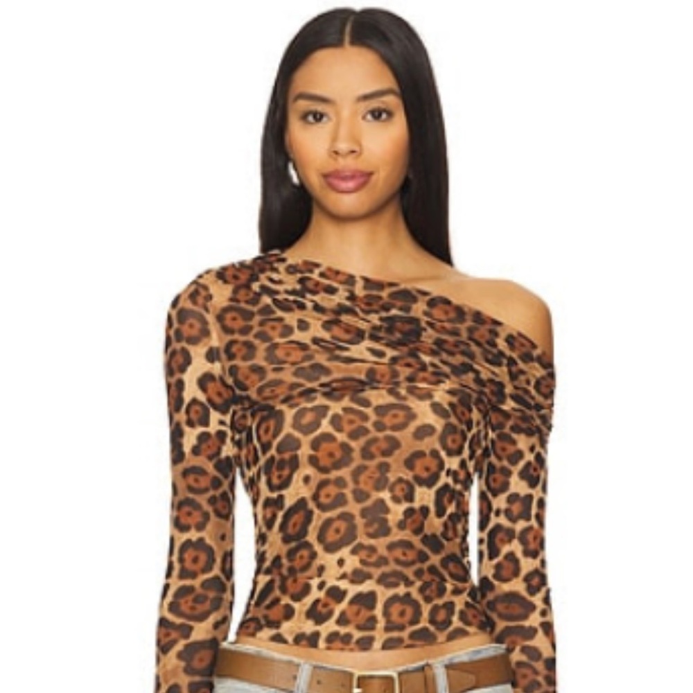 Barry Top in Cocoa Leopard